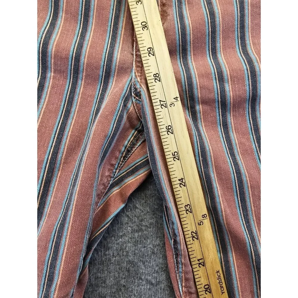 American Eagle Outfitters Pink and Blue Striped Straight Leg Jeans - Picture 9 of 11